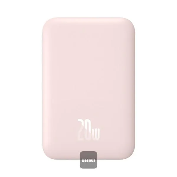 Mega Hot Offer Clearance Savings Now Baseus Magnetic Power Bank 20W 6000Mah - Pink