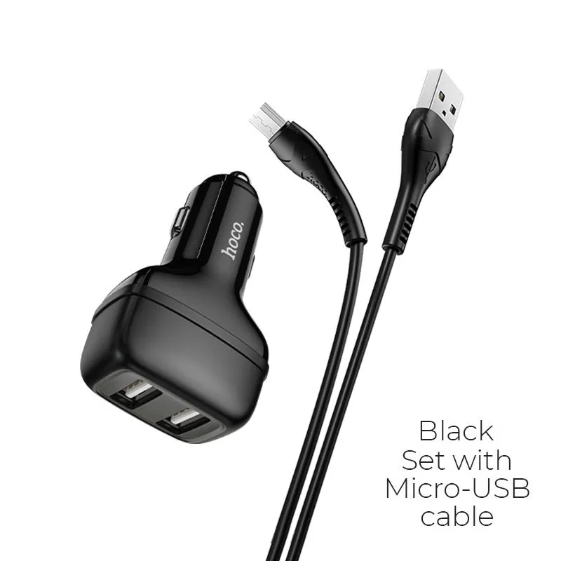 Shop Hot Picks Hoco Z36 Leader Car Charger Dual Port Set With Micro Usb Cable