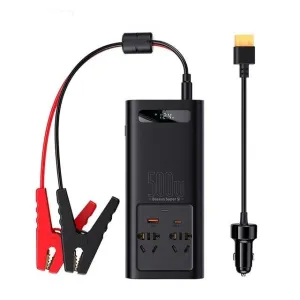 Baseus Super Si Power Inverter 500W (220V Cn/Eu ) Black Clearance Steal Today Flash Sale Alert Now