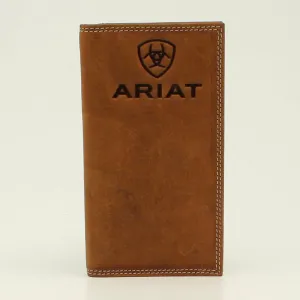 Instant Savings Deal Ariat Men'S Tan Embossed Logo Rodeo Wallet
