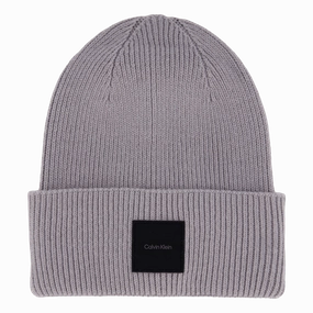 Cotton/Wool Fine Rib Beanie Pbn Mid Gray Deal of the Day Surprise Discount Today