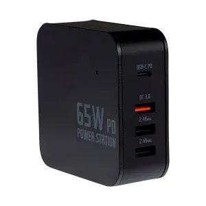 Maplin 4 Port (1 X Usb-C Pd / 3 X Usb-A 3.0 Qc) 65W Gan Usb Laptop Charger With 1.2M Cable Grab Your Hot Pick Hot Pick Online