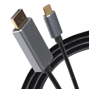 Maplin 8K Usb-C To Displayport V1.4 Cable With Gold Connectors - Black & Silver, 2M Flash Deal Today Trending Savings Now