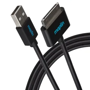 Maplin Premium Samsung 30 Pin To Usb-A 2.0 Cable - Black, 1.5M Special Price Today