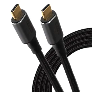 Maplin Pro Usb-C To Usb-C V4.0 40Gbps 8K@60Hz Super Speed Braided Cable - Black, 1.2M Today Only Special