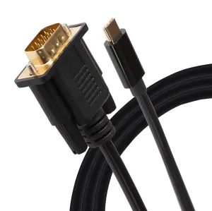 Maplin Usb-C 3.1 To Vga Full Hd 60Hz Cable (Supports Alt Mode) - Black, 1.8M Sweet Deal Inside Save More Now