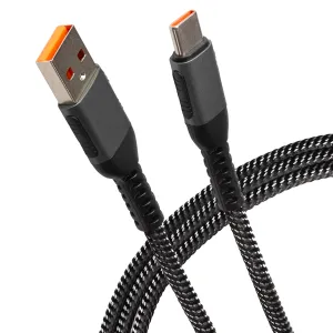 Maplin Usb-C To Usb-A 60W Braided Cable - Grey Grab Save Today