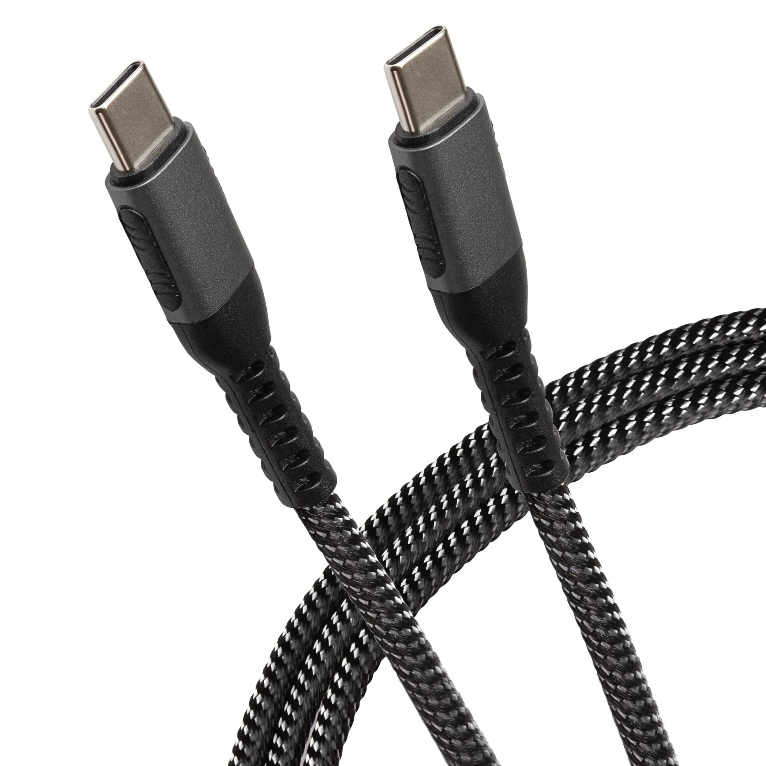 Maplin Usb-C To Usb-C 60W Pd Braided Cable - Silver Hot Discount Deal Weekend Sale Special