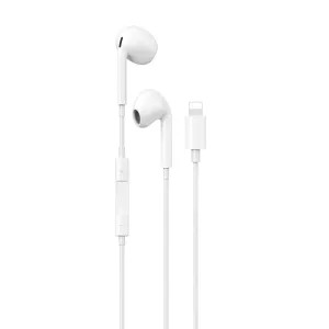 Maplin Wired Lightning Earbuds With Hands Free Calling & Volume Button - White Daily Hot Deal Limited Edition Offer