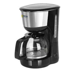 Mega Coffee Maker, 1.25Lit, 1000Watts, Black