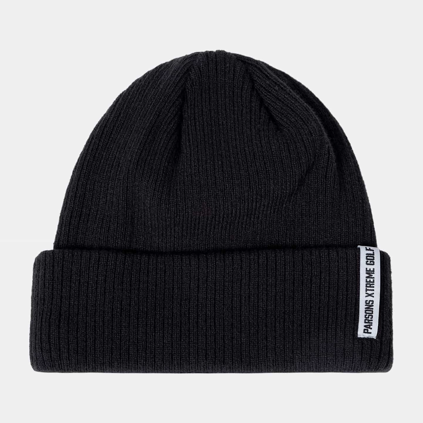 Logo Tag Rib Knit Beanie Special Savings Today