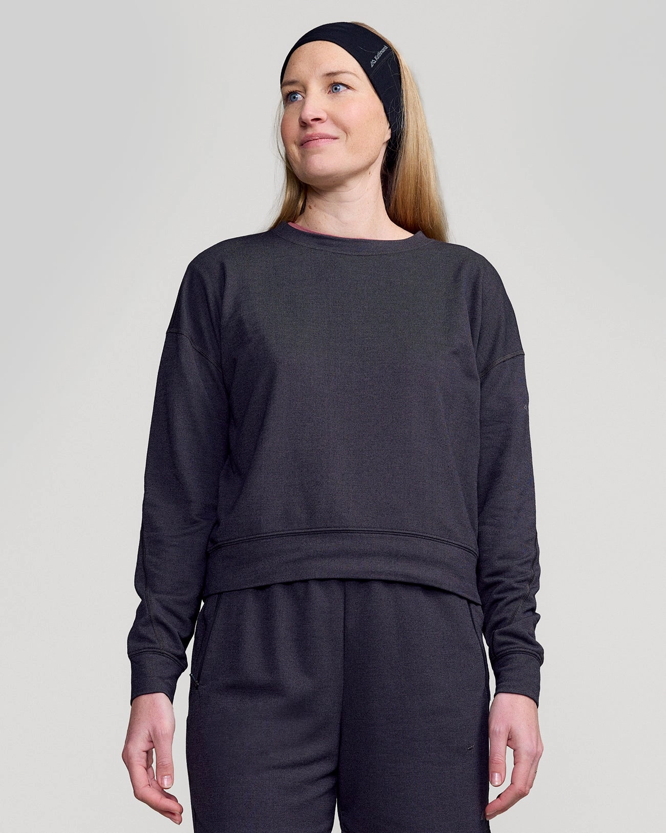 Dont Miss This Offer Big Savings Event WomenS Anytime Crew Sweatshirt - Charcoal Marle