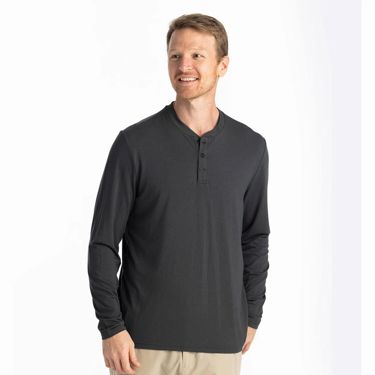 Today Only Hot Sale Exclusive Online Offer Men'S Bamboo Flex Long Sleeve Henley