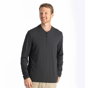Special Price Today Men'S Bamboo Flex Long Sleeve Henley