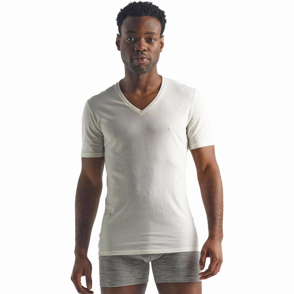 Dont Miss Out Men'S Merino Anatomica Short Sleeve V Neck T-Shirt
