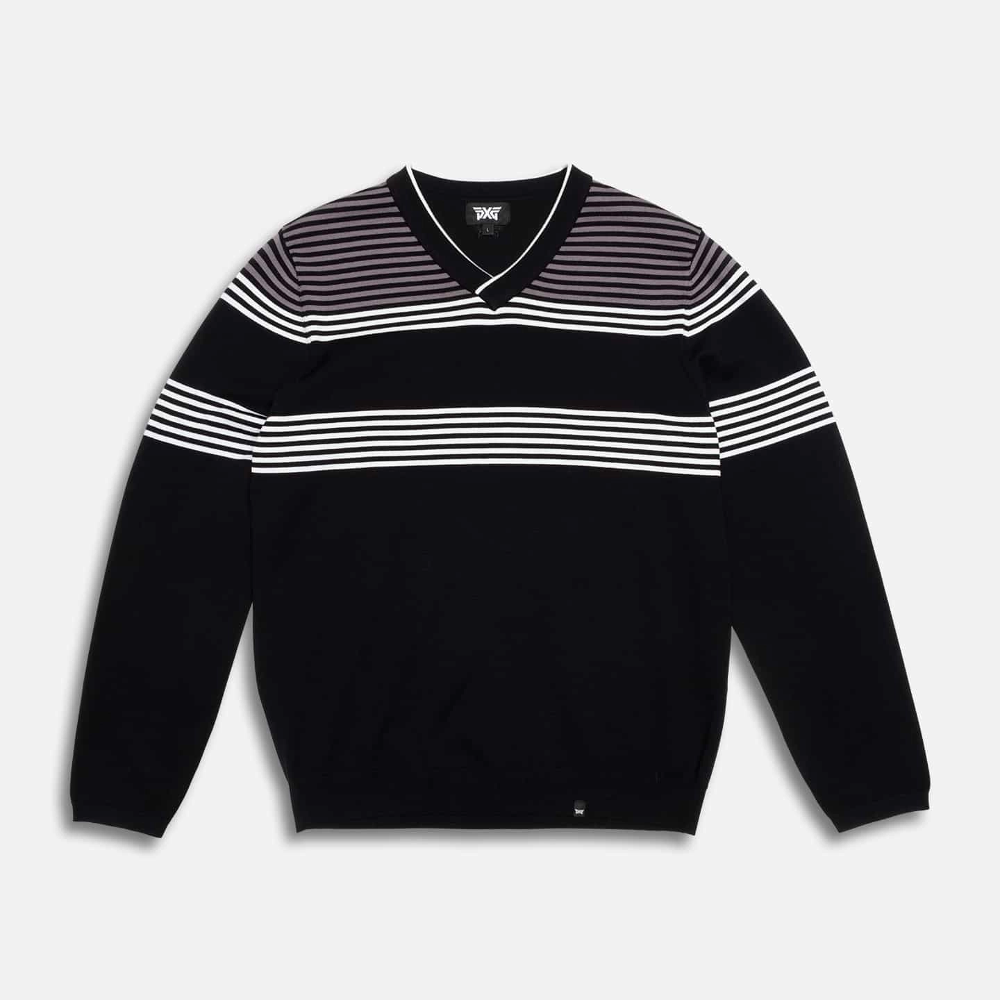 Perfect Gift Sale Men'S Multi-Striped V-Neck Sweater