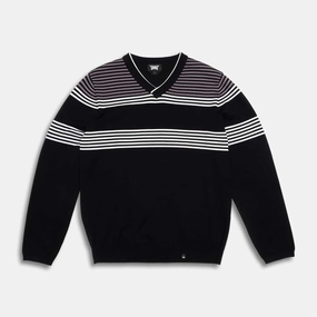 Perfect Gift Sale Men'S Multi-Striped V-Neck Sweater