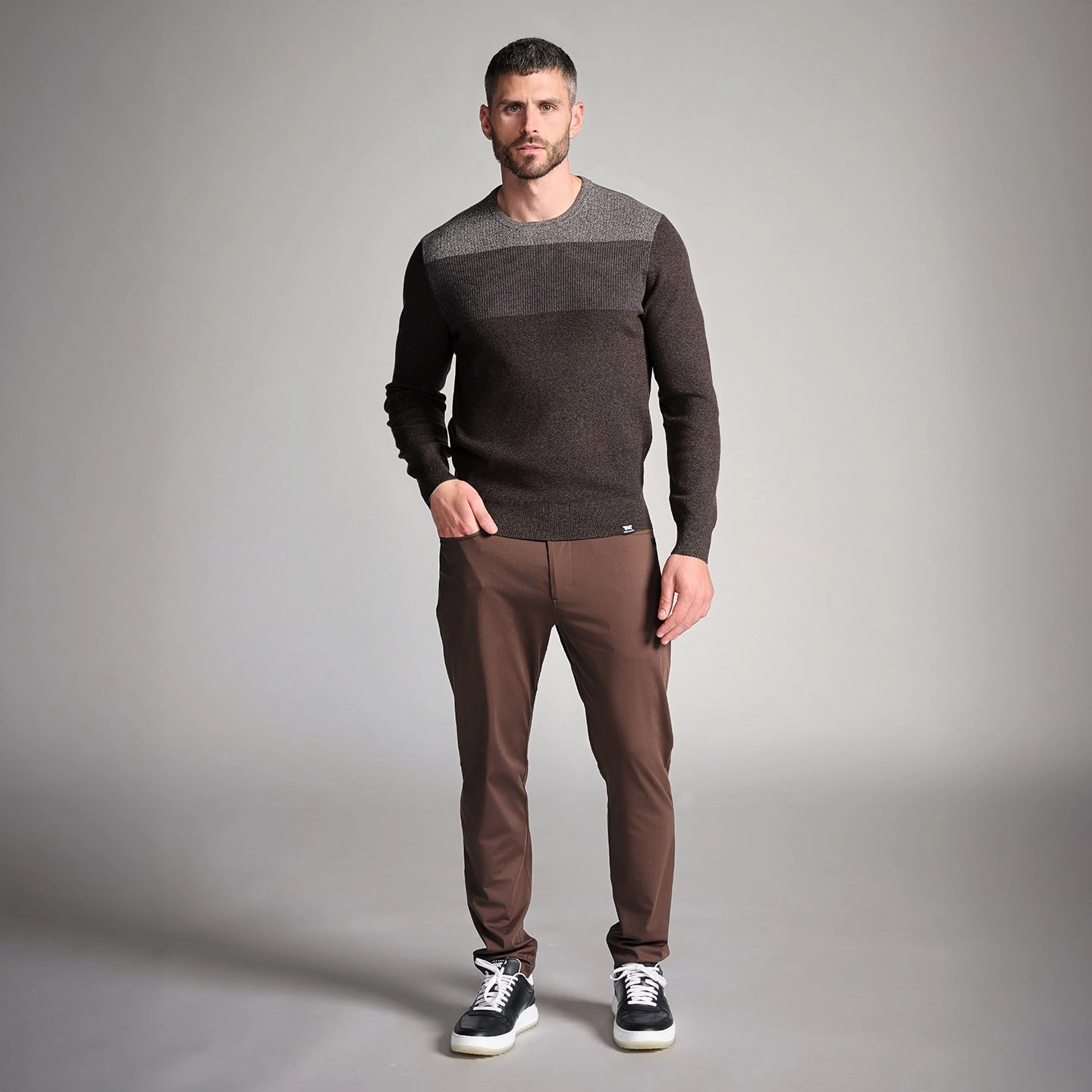 Limited Stock Offer Sweet Deal Today Men'S Multi Yarn Mlange Crewneck Sweater