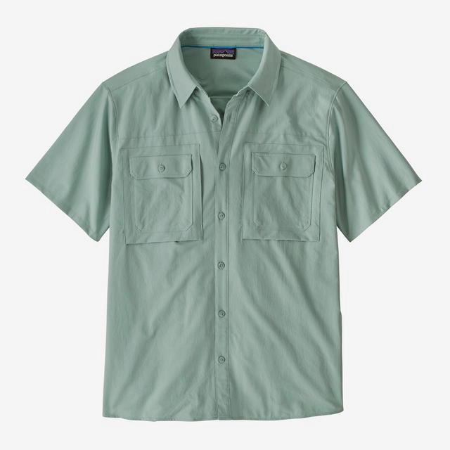 Men'S Short Sleeved Self Guided Shirt Big Price Drop