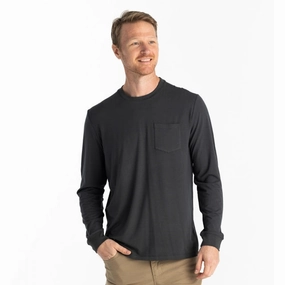 Mens Bamboo Flex Long Sleeve Pocket Tee Clearance Savings Now Exclusive Savings Event