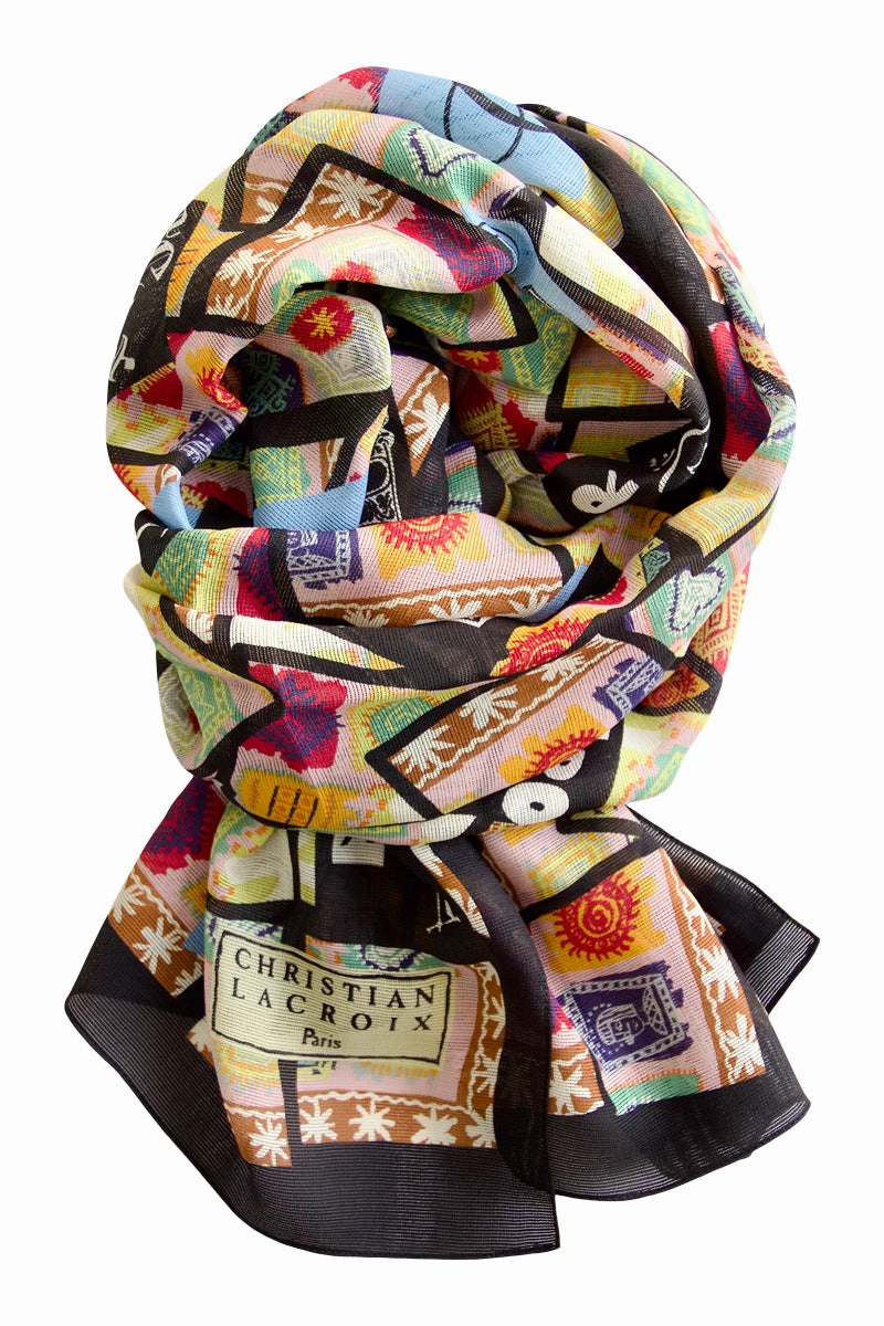 Shop Hot Deals Silk Pashmina "Pique-Assiette" Lacroix