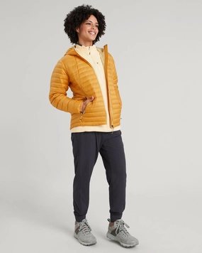 MustHave Deals Best Price Today Women'S Heli R Hooded Down Jacket - Mustard Yellow