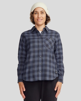 Women'S Fyfe Flannel Shirt - Mid Navy Gingham Deal of the Day