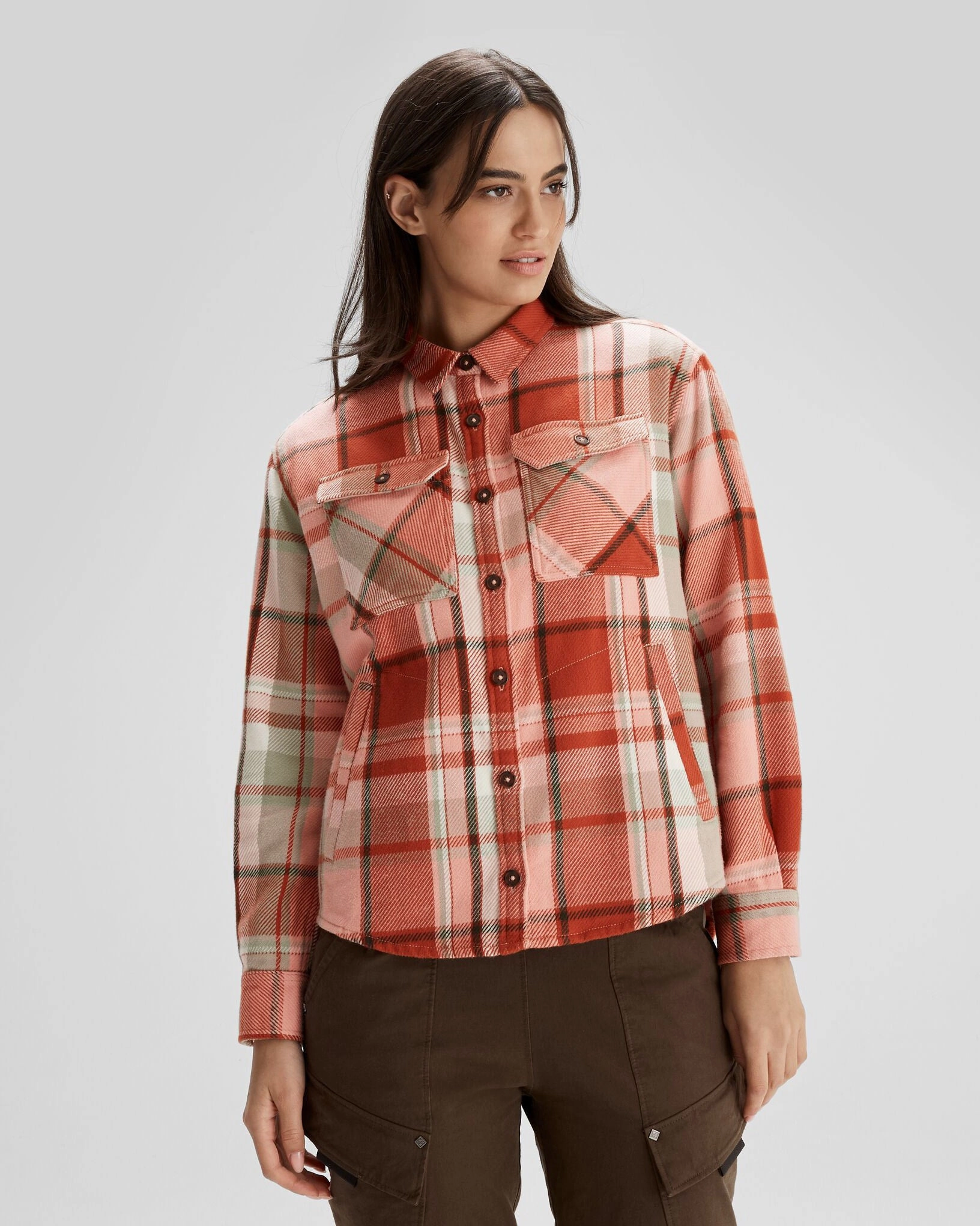 Women'S Huntly Long Sleeve Shirt - Cabin Plaid Fruity Online Exclusive Steal Limited Time Hot Deal