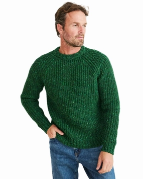 Aran Mens Killykeen Fisherman Ribbed Crew Exclusive Holiday Deal Save Today Only