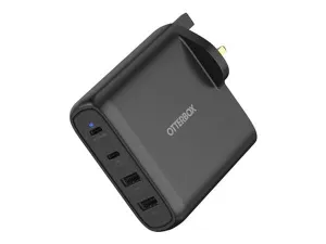 Otterbox 100W Gan 2X Usb-C / 2X Usb-A Usb-Pd Uk Wall Charger - Black Instant Discount