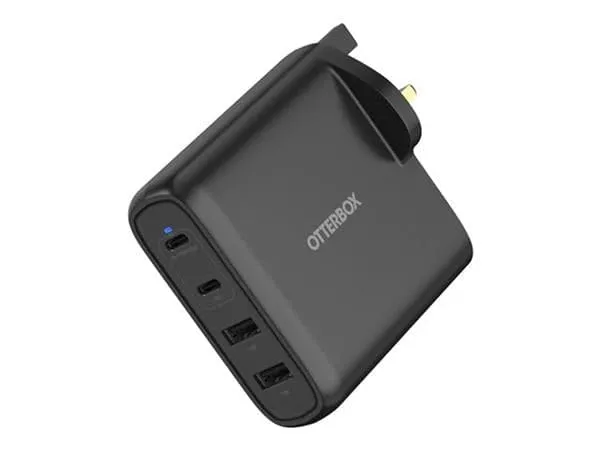 Otterbox 100W Gan 2X Usb-C / 2X Usb-A Usb-Pd Uk Wall Charger - Black Instant Discount