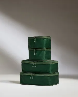 Weekend Flash Offer Best Deal Online Packing Cubes In Green - Set Of 4
