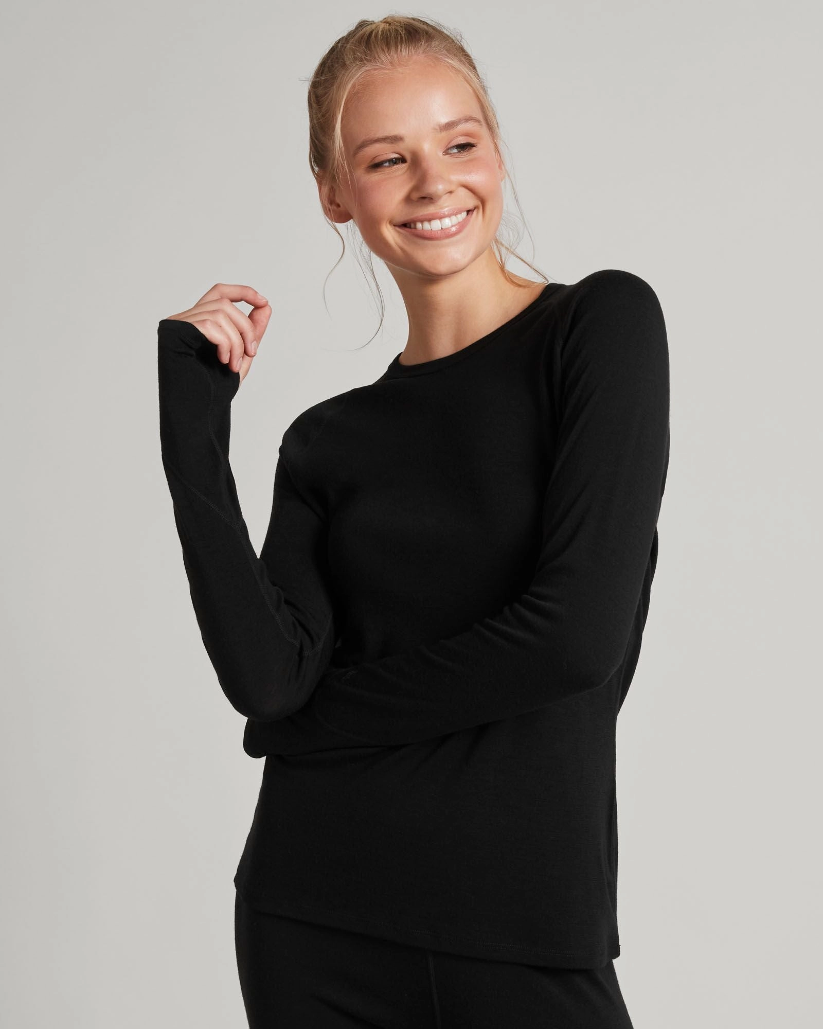 Women'S Kmdmerino Baselayer Long Sleeve Top - Black Today Only Discount Alert Hot Offer Frenzy