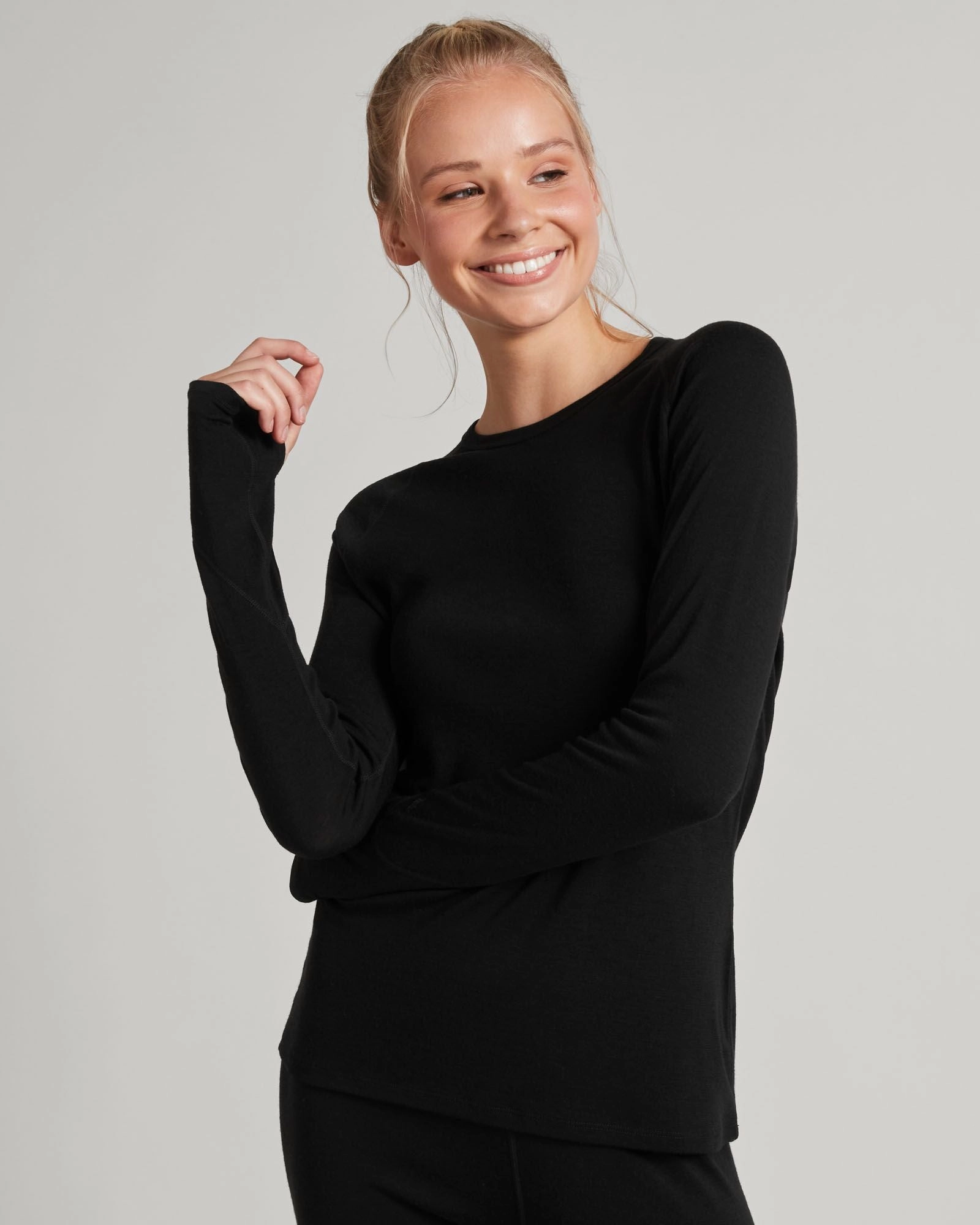Special Deals Online Special Savings Today Women'S Kmdmerino Baselayer Long Sleeve Top - Black