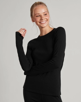 Women'S Kmdmerino Baselayer Long Sleeve Top - Black Today Only Discount Alert MustShop Sale