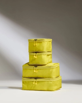 Grab Your Deal Today Packing Cubes In Gorse Yellow - Set Of 4