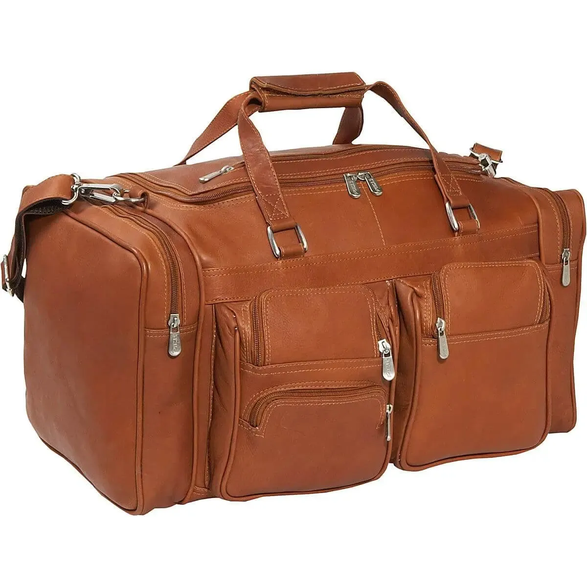 Piel Leather Carry-On Duffel Bag With Pockets Big Sale Today Flash Sale Now
