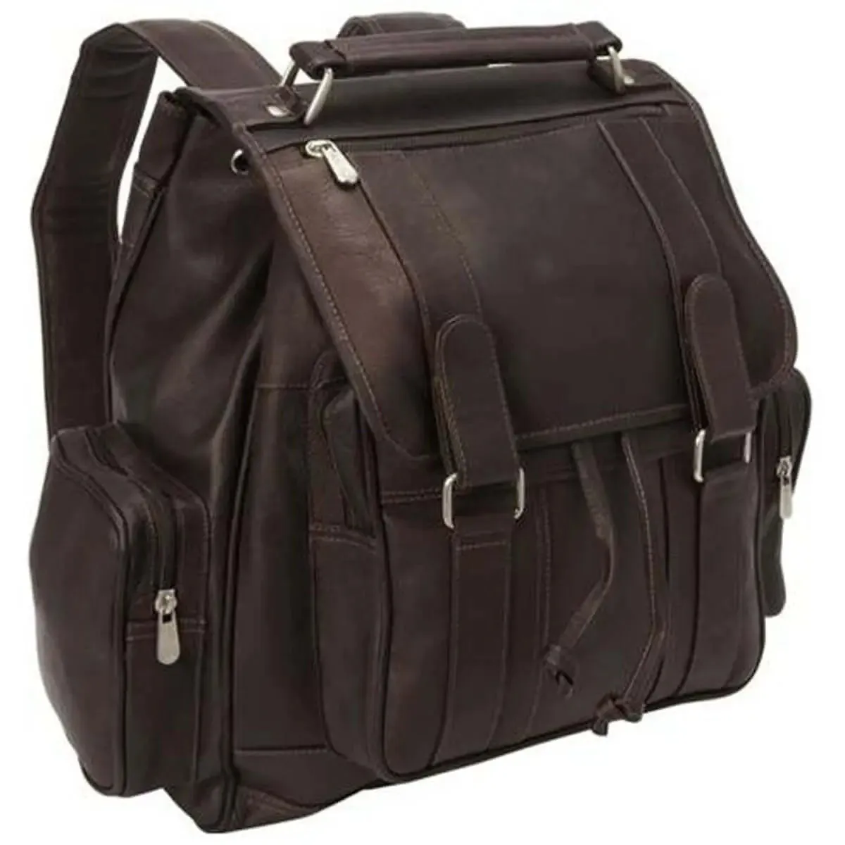Piel Leather Double Loop Flap Over Laptop Backpack Today Only Offer