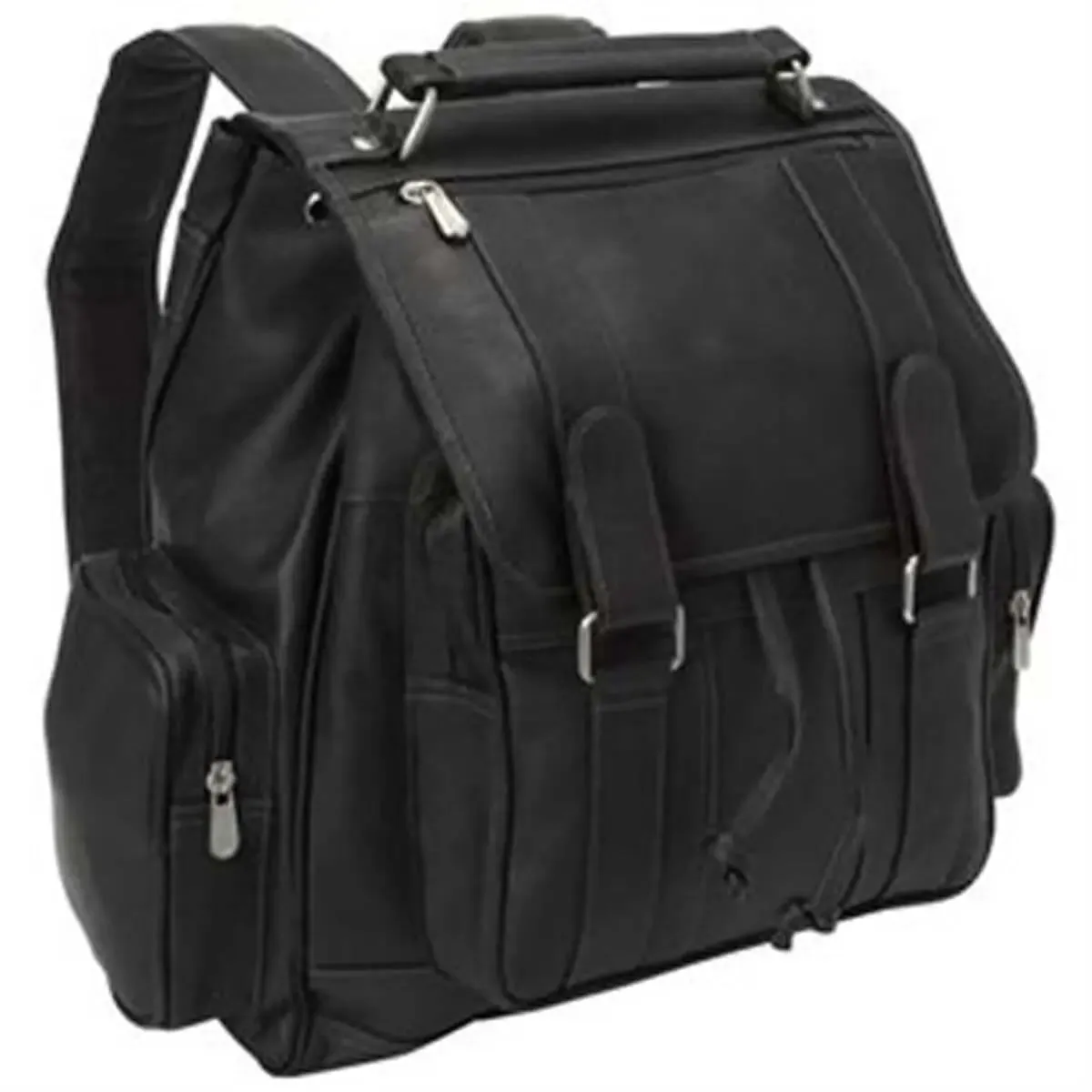 Price Drop Frenzy Piel Leather Double Loop Flap Over Laptop Backpack