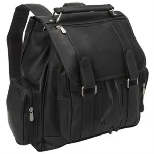 Price Drop Frenzy Piel Leather Double Loop Flap Over Laptop Backpack