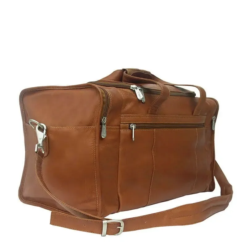 Piel Leather Travel Duffle With Side Pocket Last Chance Steal Best Seller Deal