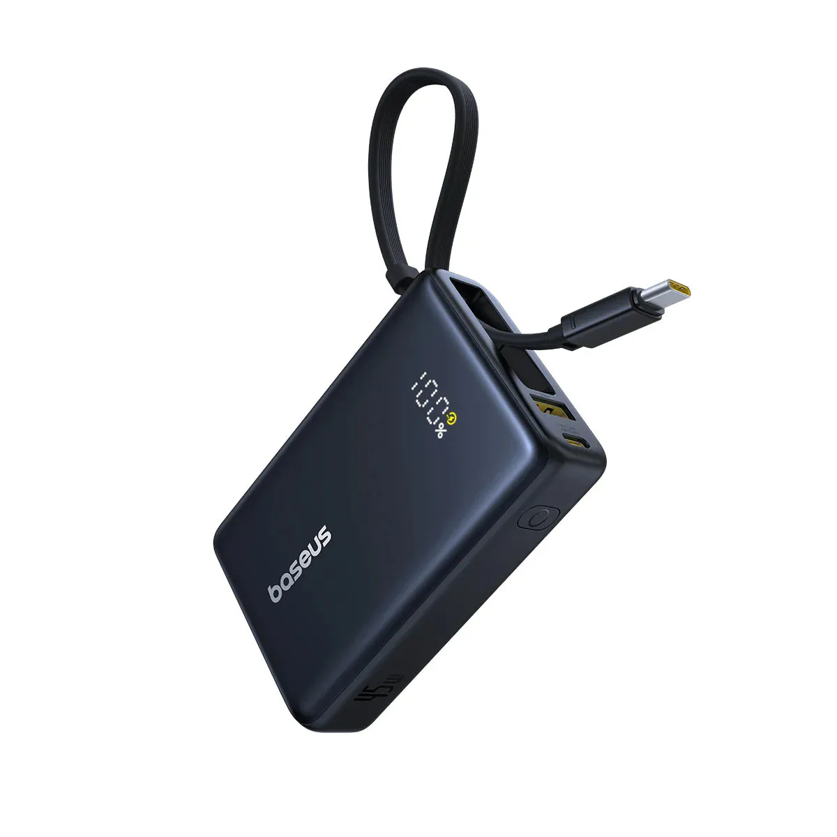 Special Savings Today Hot Pick Deal Baseus Picogo 45W 10000Mah Power Bank With Built-In Cable Black