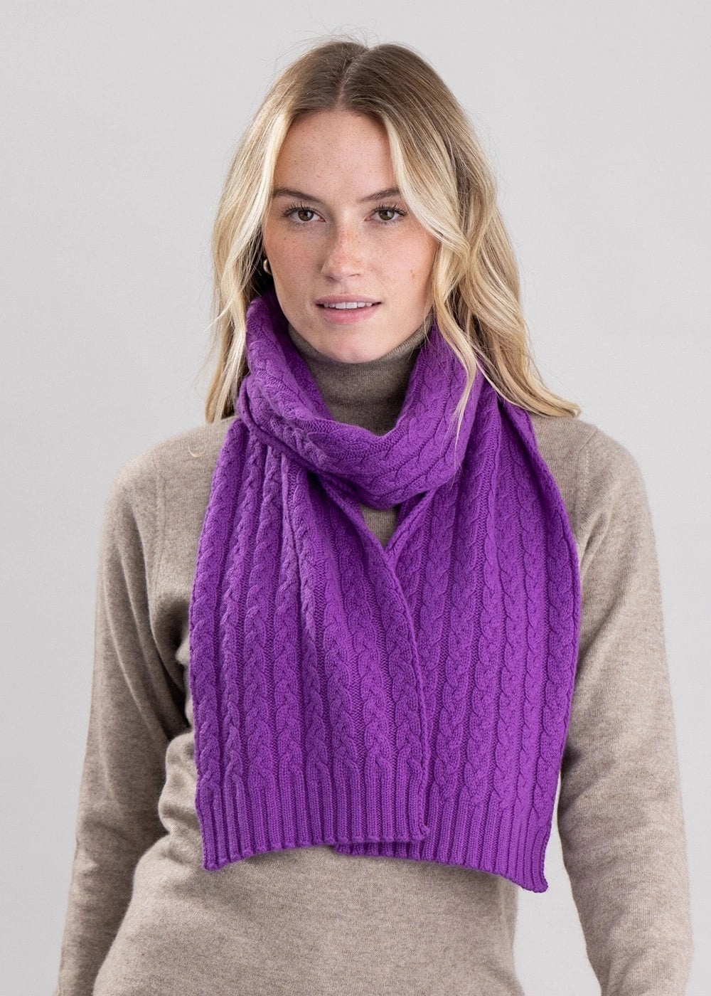 Cashmere Cable Scarf Dont Miss This Offer Big Price Drop