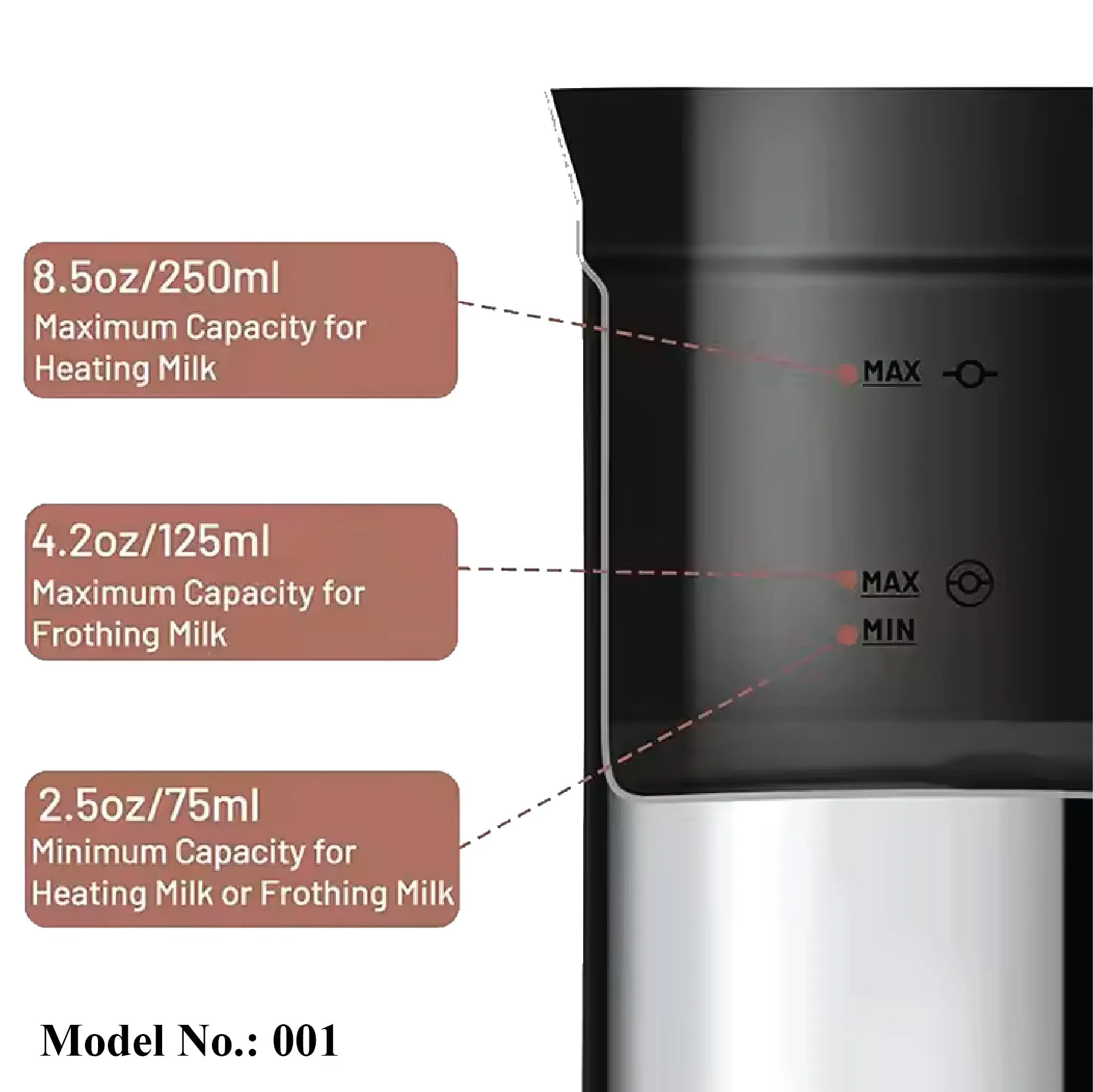 Primo Caf?? Milk Boiling Pot, Silver