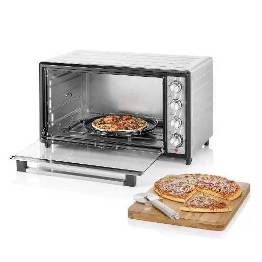 Princess Oven With Pizza Carousel, 90Lit, Silver