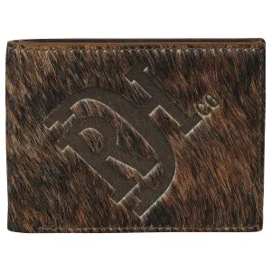 Online Exclusive Savings Special Deals Online Red Dirt Hat Co. Logo Natural Brindle Hair On Leather Bifold Wallet
