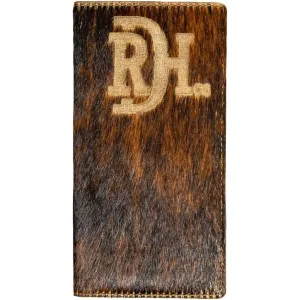 Red Dirt Hat Co. Logo Natural Brindle Hair On Leather Rodeo Wallet Clearance Sale Now