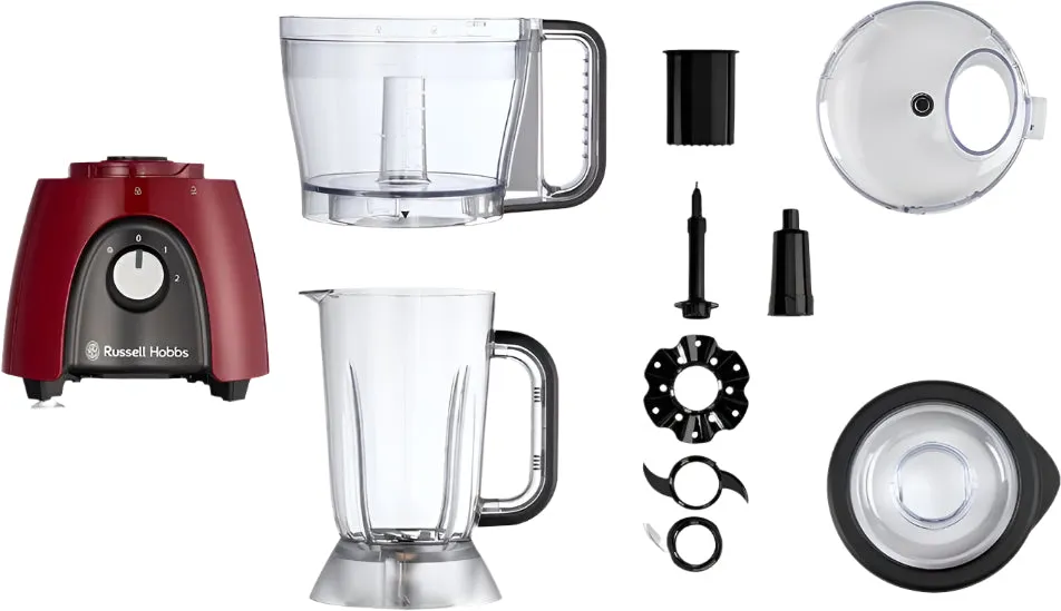 Russell Hobbs Desire Food Processor, 600Watts, Red