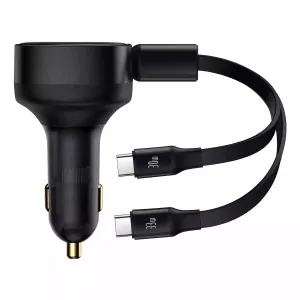 Baseus Enjoyment Retractable 2-In-1 Car Charger C C 33W Dont Miss These Savings