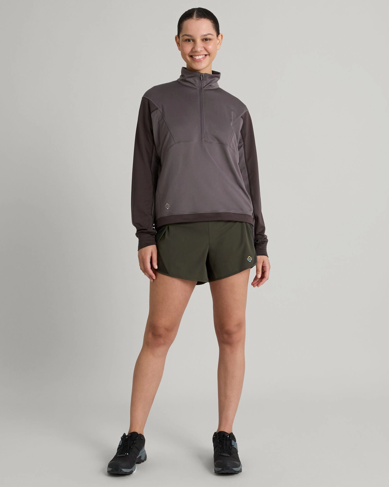 Well.Der.Ness Play Women'S Quarter Zip Pullover - Light Quartz/Dark Quartz Trending Now Offer